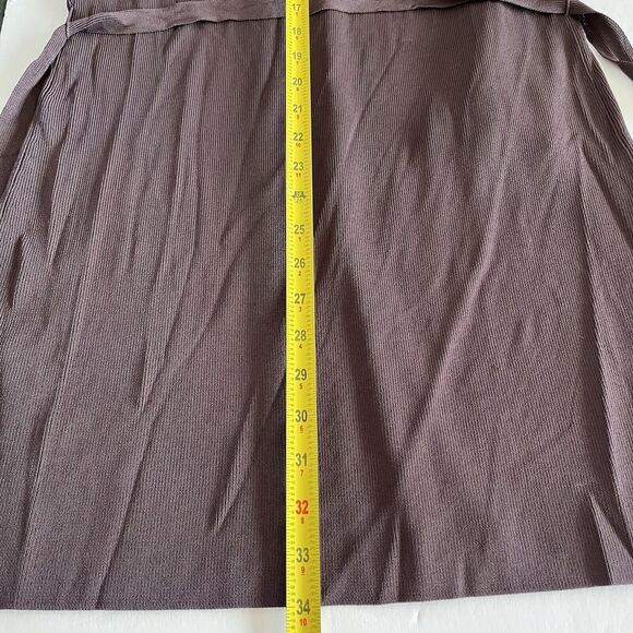 NWT Venini Long Sleeve Belted Long Cardigan Womens Size Small Brown‎ Button Down - Picture 9 of 13